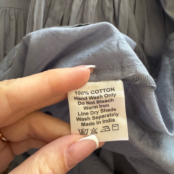 Daughters of India Sahana Flowy Maxi Dress Sz Large in Blue - Picture 8 of 8